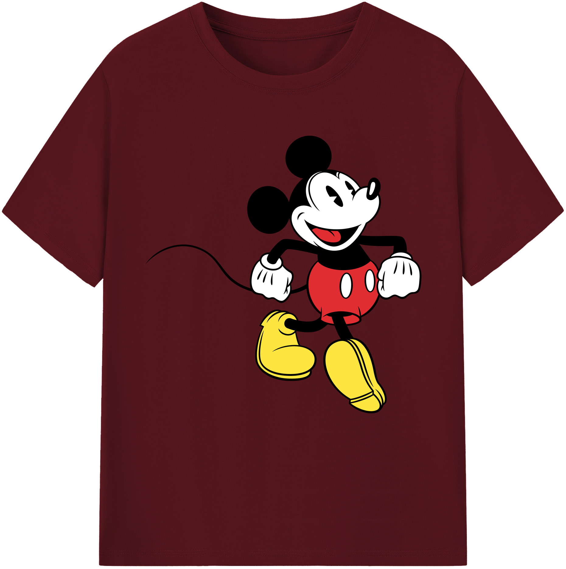 （画像用） ミッキーマウス Mickey Mouse 綿100％半袖Tシャツ（フロントプリント）